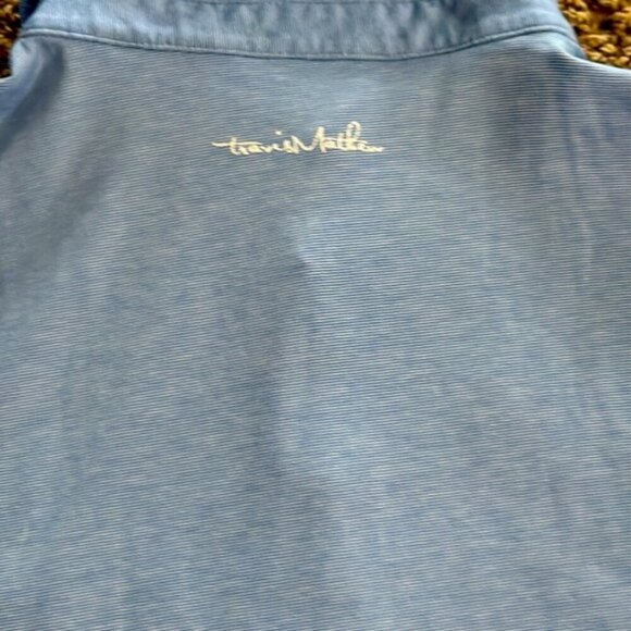 Travis Mathew Medium Blue Golf Polo Shirt - Picture 7 of 8